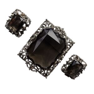 Vintage Sarah Coventry Smokey Topaz Set "Fab Find!"